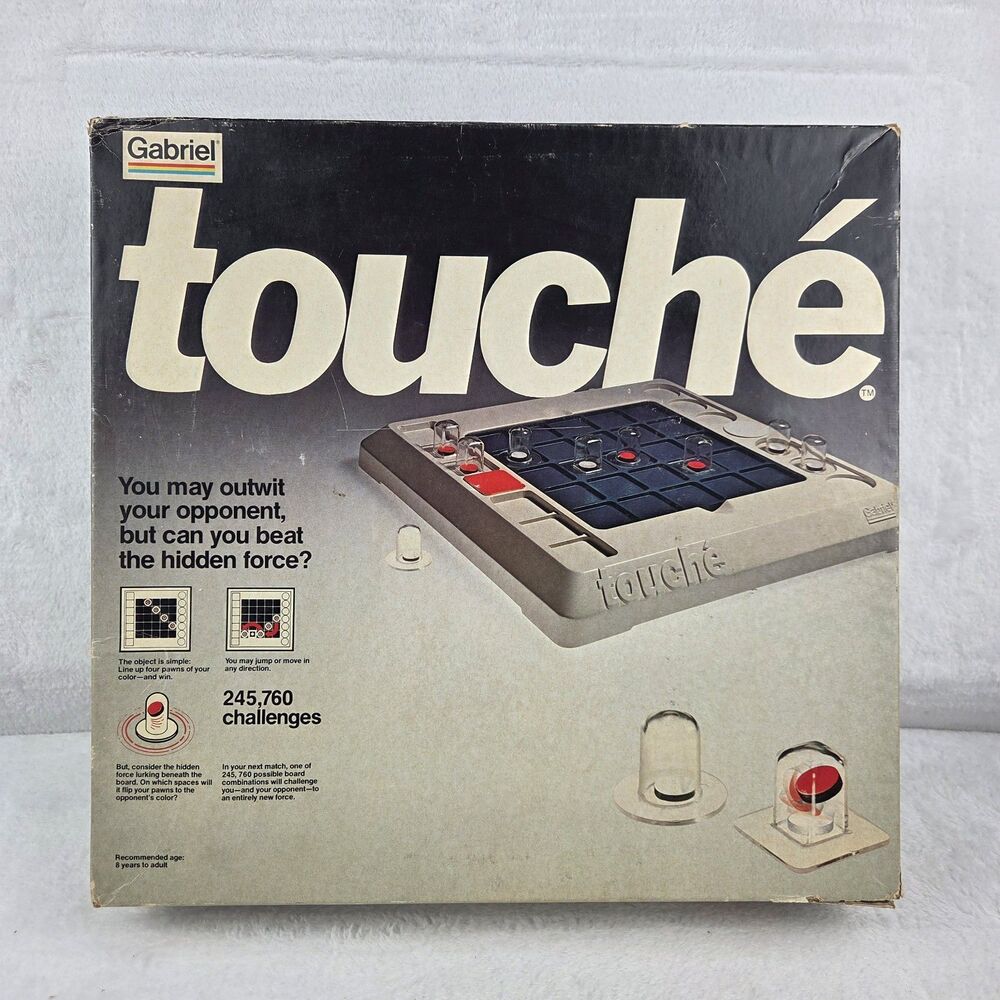 Vintage Touche Magnetic Flip Strategy Board Game 1977 COMPLETE Gabriel #78382